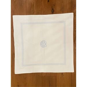 Jane Wilner Haute Couture Linens European Pillow Sham Cotton Pique Monogrammed